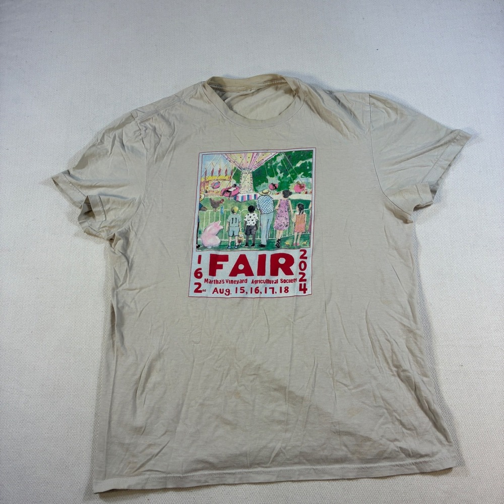 Martha's Vineyard Ag Fair 2024 Shirt 162nd Annual Tan Graphic Tee MV